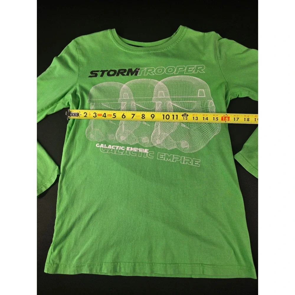 Star Wars Boys Green Stormtrooper Galactic Empire Long Sleeve Tee XL 158/164